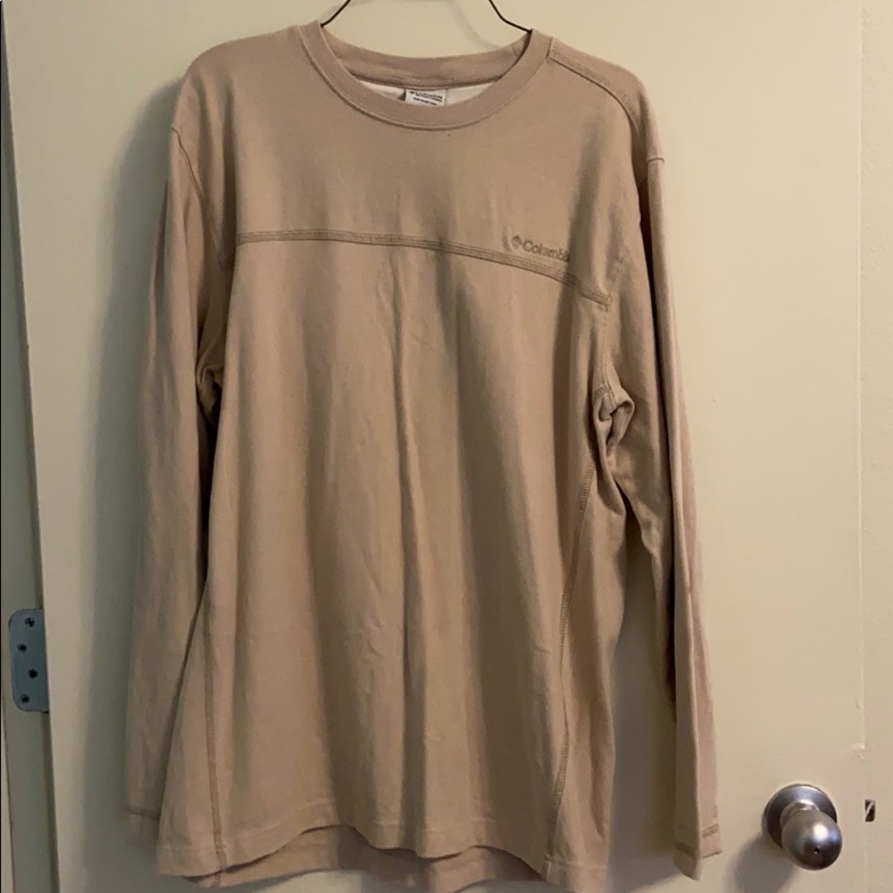 Men’s Columbia Tan Long-Sleeve Shirt